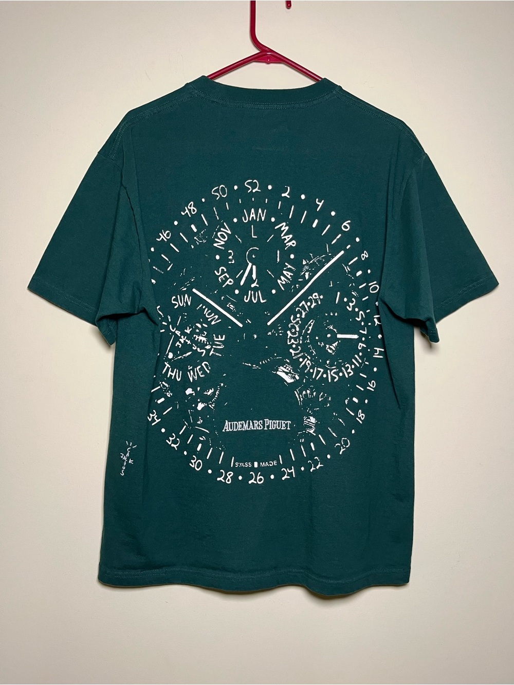 Travis Scott x Audemars Piguet Watch Face T Shirt Dark Green Men’s Size L AP Tee
